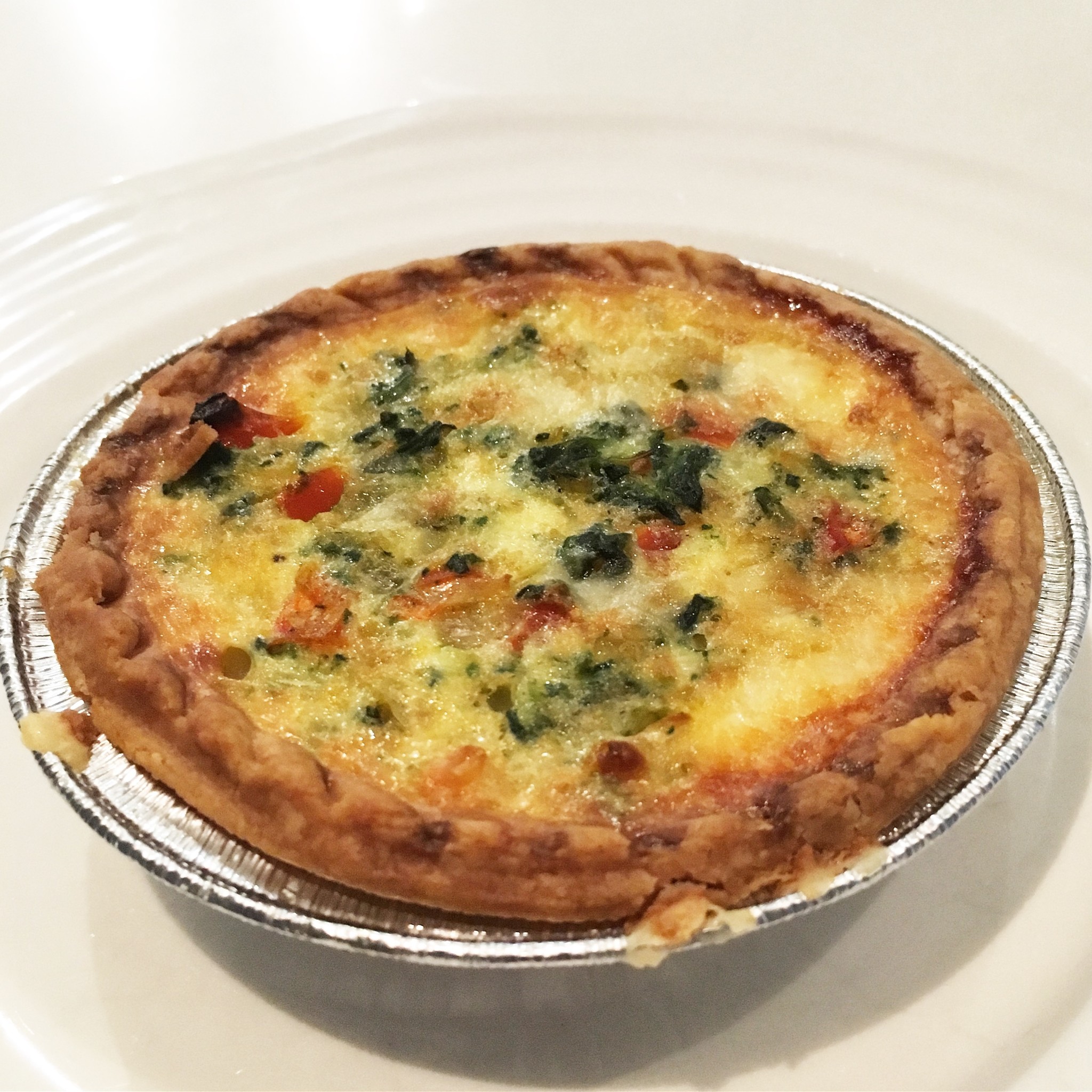 Spinach Quiche Vegetarian Dinner for two Today's Menu