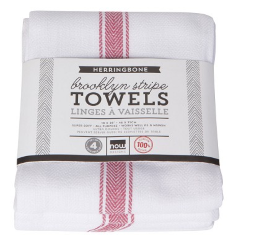 The Brooklyn Stripe Towel Set includes 4 towels with a handsome and