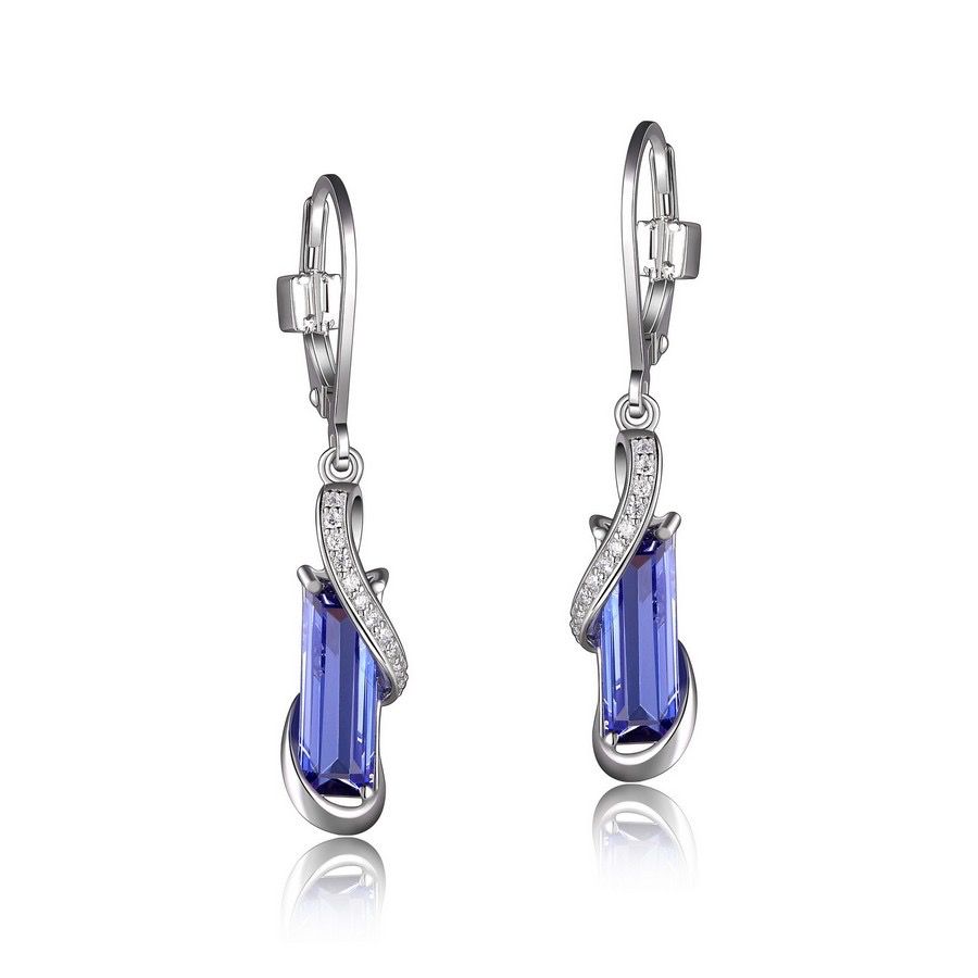Revolution Tanzanite Cz Leverback Earrings Elle Revolution Tanzanite Cz Leverback Earrings