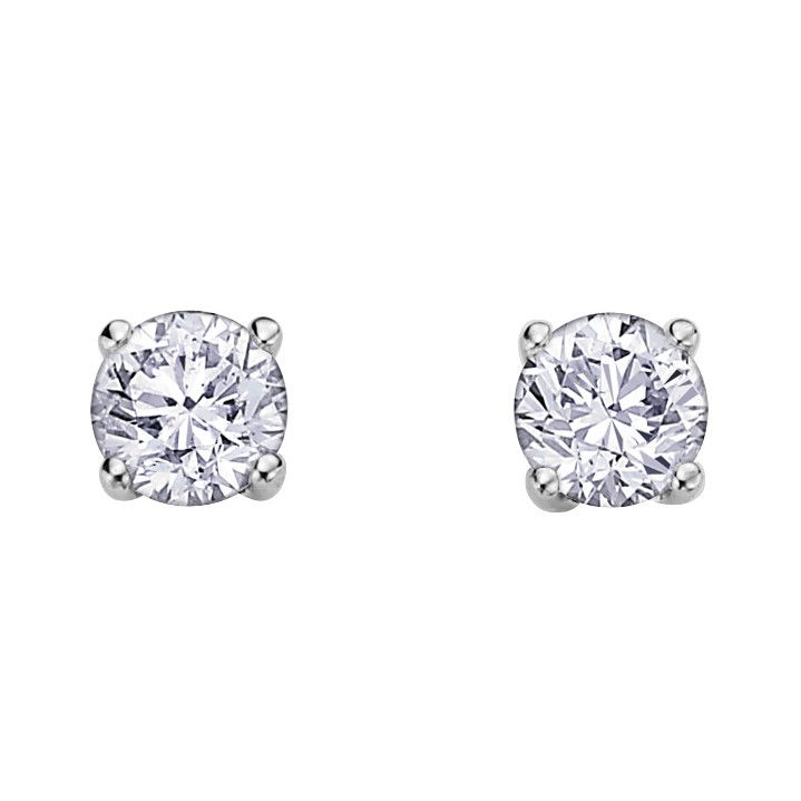 White Gold Canadian Diamond Studs Online In Canada Canadian Diamond Studs 0 15ct White Gold