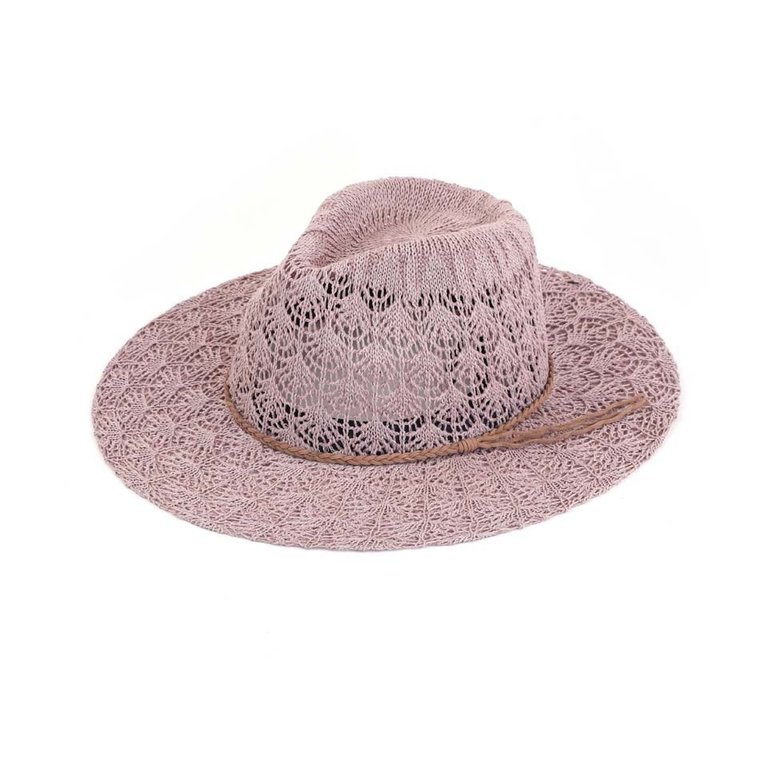 Lace knitted Panama hat