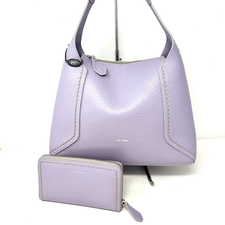 The Trend Italy Oversized pebbled shoulder bag