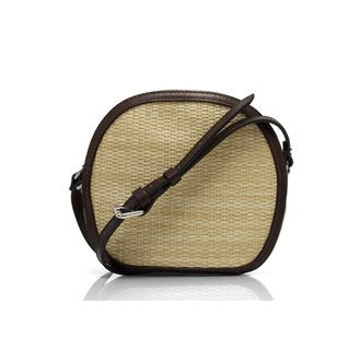 The Trend Italy Small round raffia bag