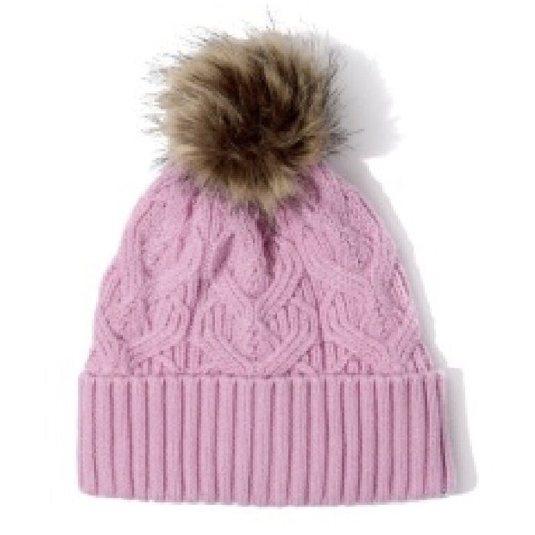 Loopy cable pom hat