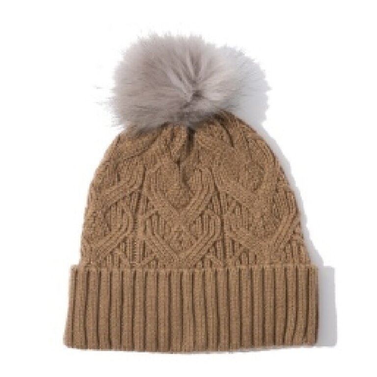 Loopy cable pom hat