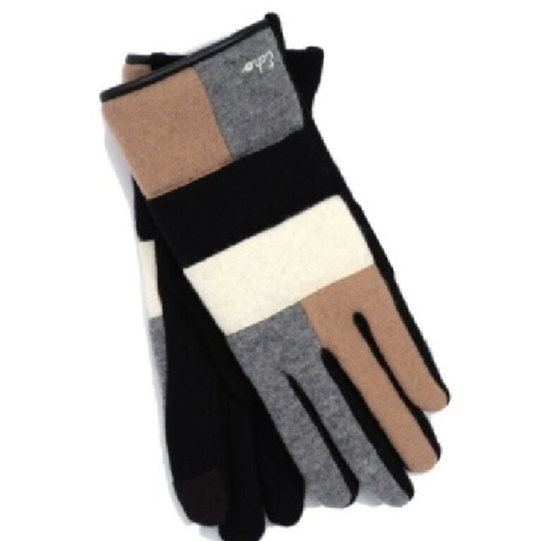 Wool blend patchwork glove