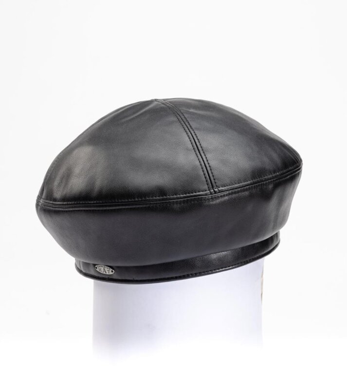 Becka vegan leather beanie