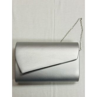 miss caprice Smooth metallic evening bag w/chain