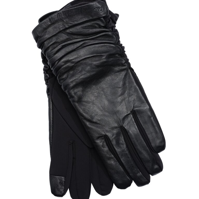 Ruched leather glove