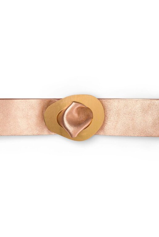 Suzy D Metallic leather belt