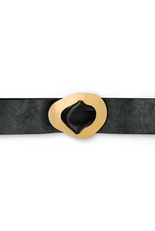 Suzy D Metallic leather belt