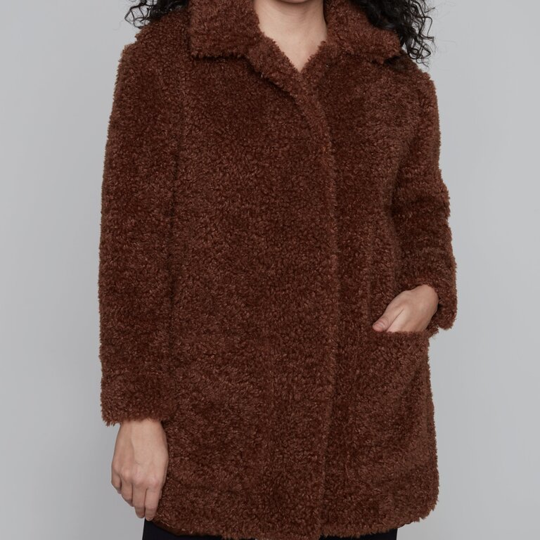 Carre Noire Faux curly lamb coat