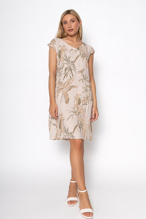 Linen Luv Linen Luv print dress