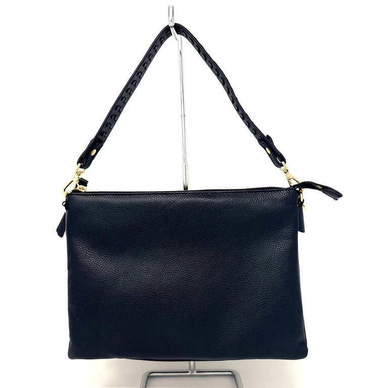 The Trend Italy Bianco bag w/braid strap