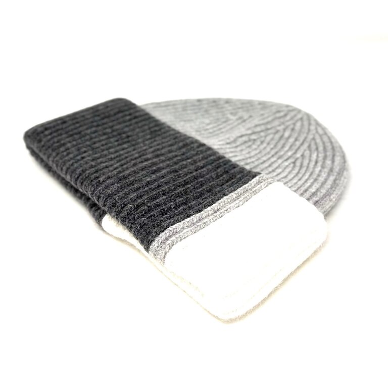 Colour block beanie
