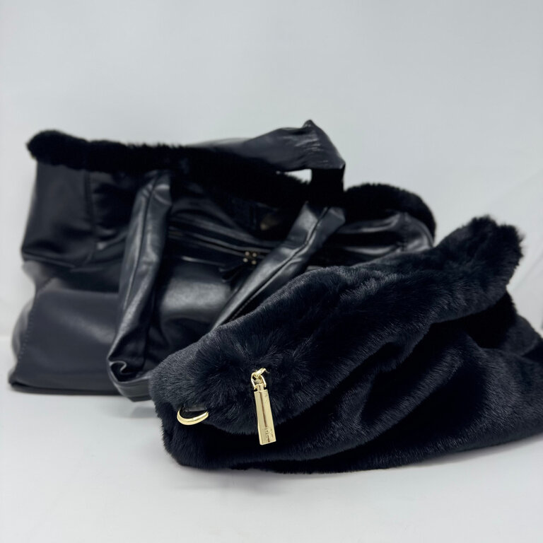 Refresh Reversible faux fur tote 34