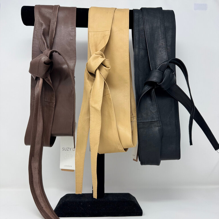 Suzy D Olivia leather wrap belt