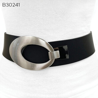 Wide leather belt