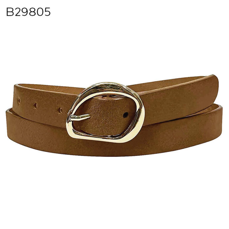 Smooth leather belt