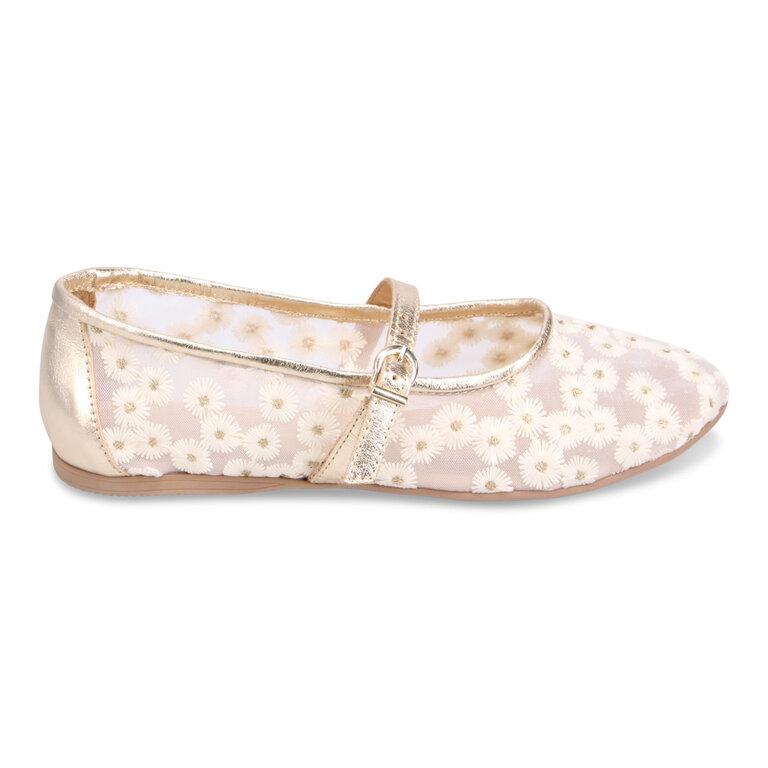 Bueno Kayce floral mesh flat