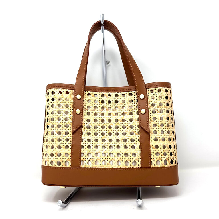 The Trend Italy Graziano straw/leather bag
