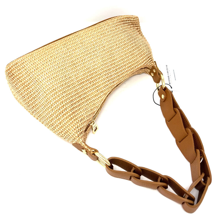 andrea cardone Asymmetric rafia bag