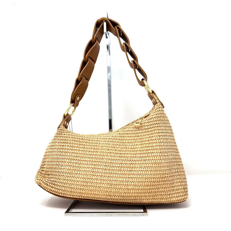 andrea cardone Asymmetric rafia bag