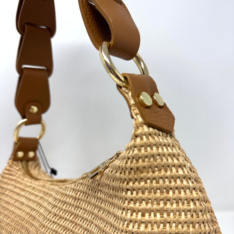 andrea cardone Asymmetric rafia bag