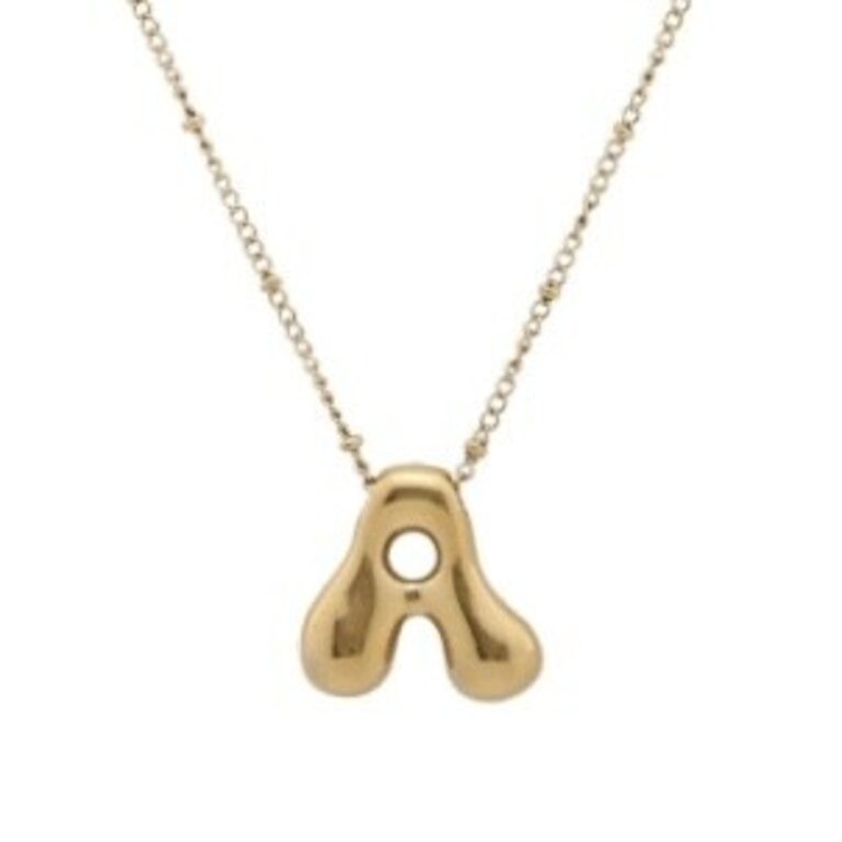 Initials necklace gold