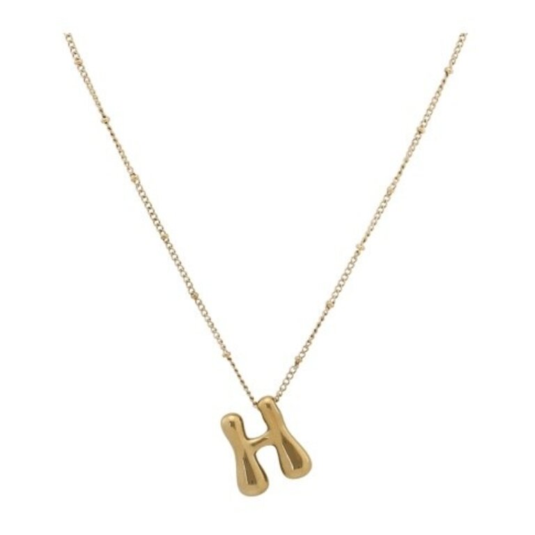 Initials necklace gold