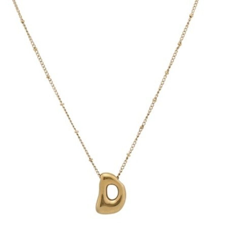 Initials necklace gold
