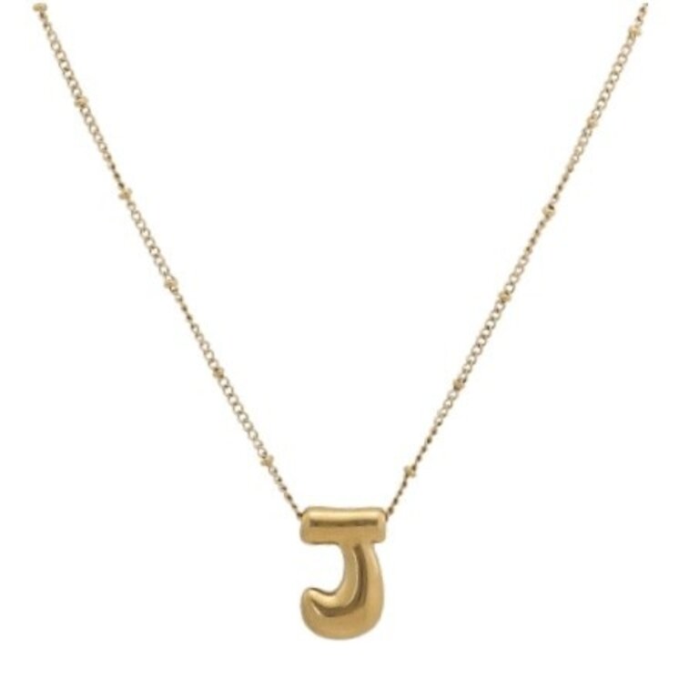 Initials necklace gold