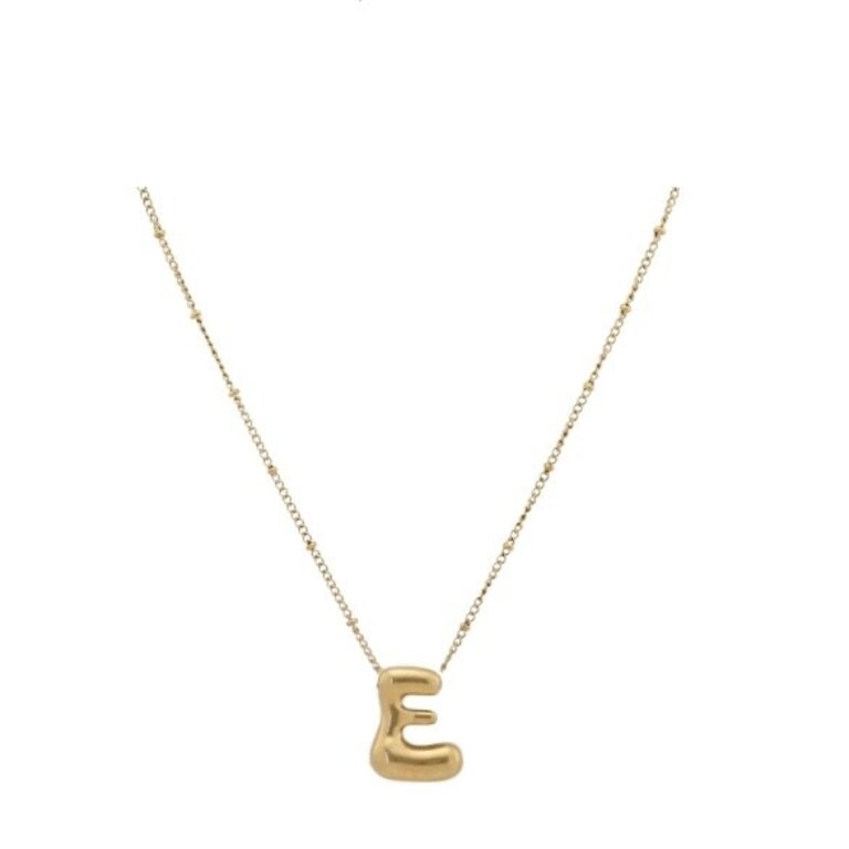 Initials necklace gold