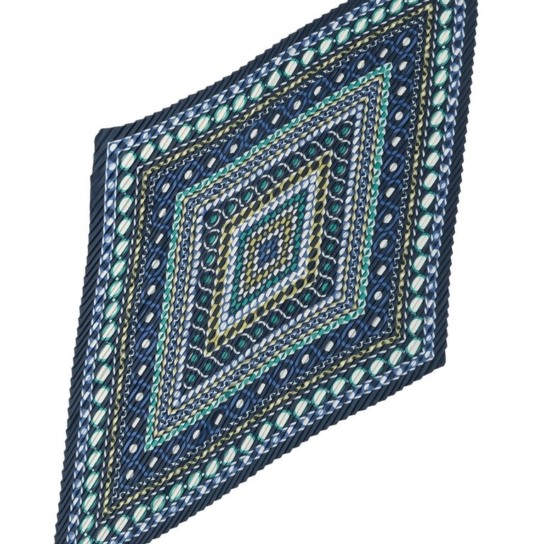 Dots pleated diamond