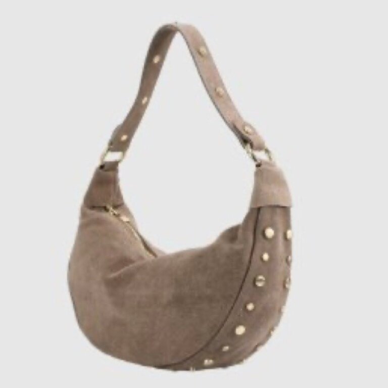 The Trend Italy Suede bag w/studs