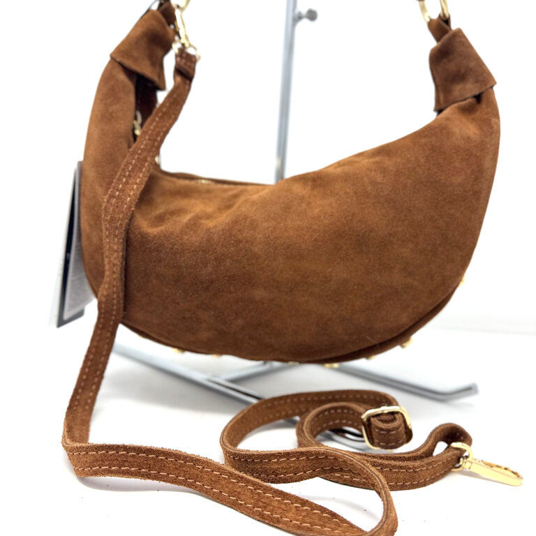 The Trend Italy Suede bag w/studs