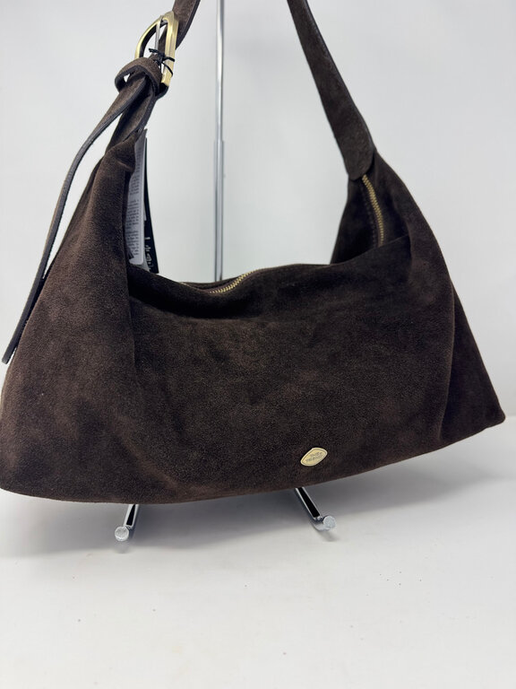 The Trend Italy Suede bag w/buckle strap