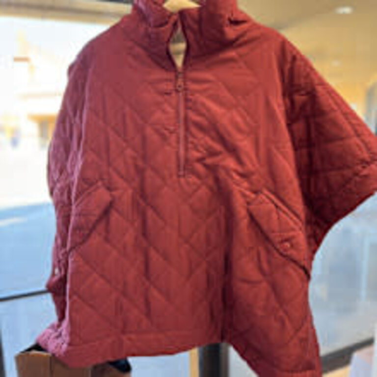 Quilted O/S poncho