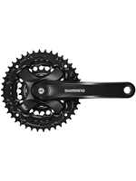 Shimano Shimano, FC-TY501, Crankset, 6/7/8 sp., 175mm, 28/38/48T w/CG, Riveted, Square, 47.5mm, Black