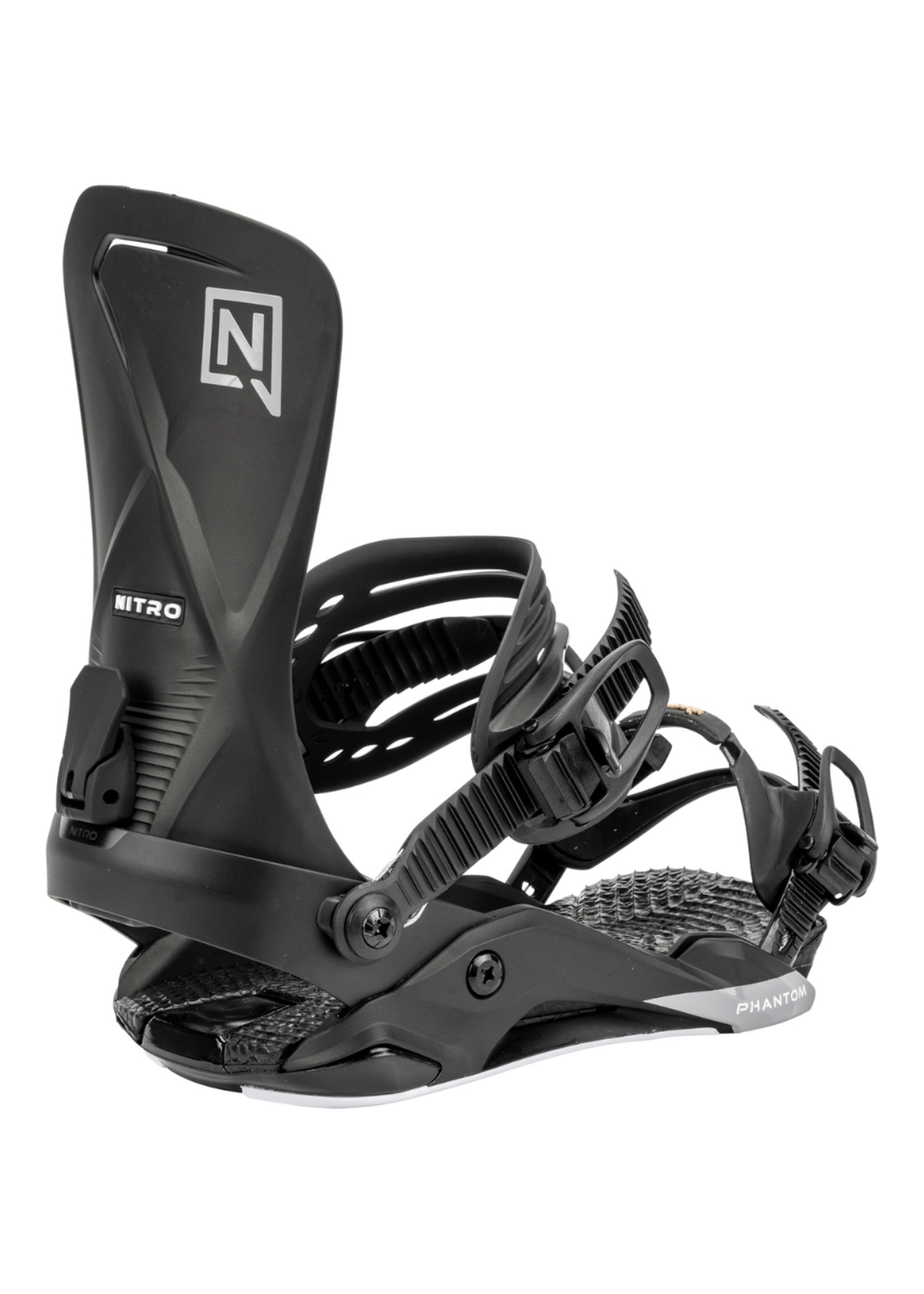 Nitro Snowboard Nitro- Phantom Binding, Ultra Black, Medium