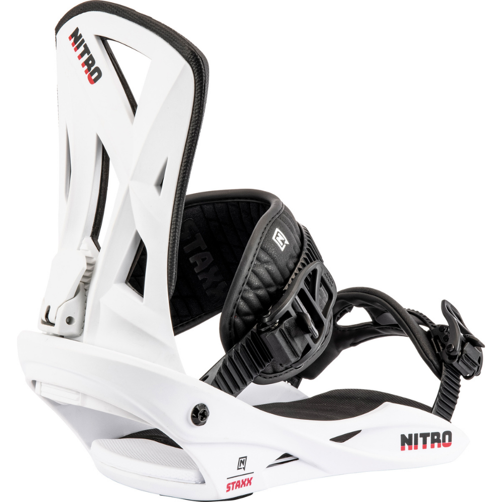 NITRO STAXX ホワイト スノーボードビンディング　M Nitro- Staxx, White - Sessions Ride Co.