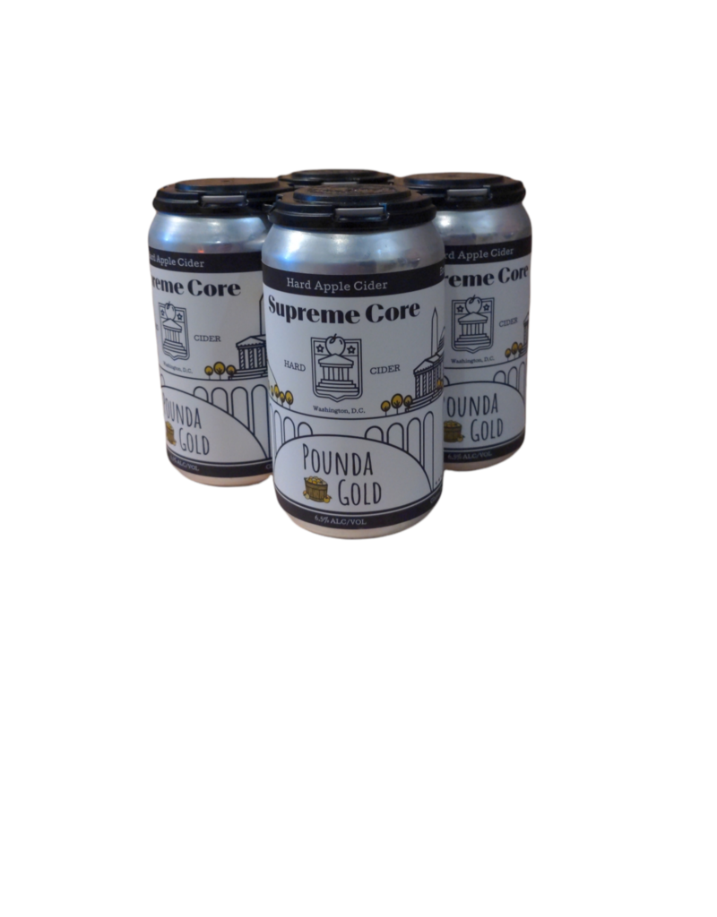 Supreme Core Pounda Gold cider 4pk 12 oz. cans