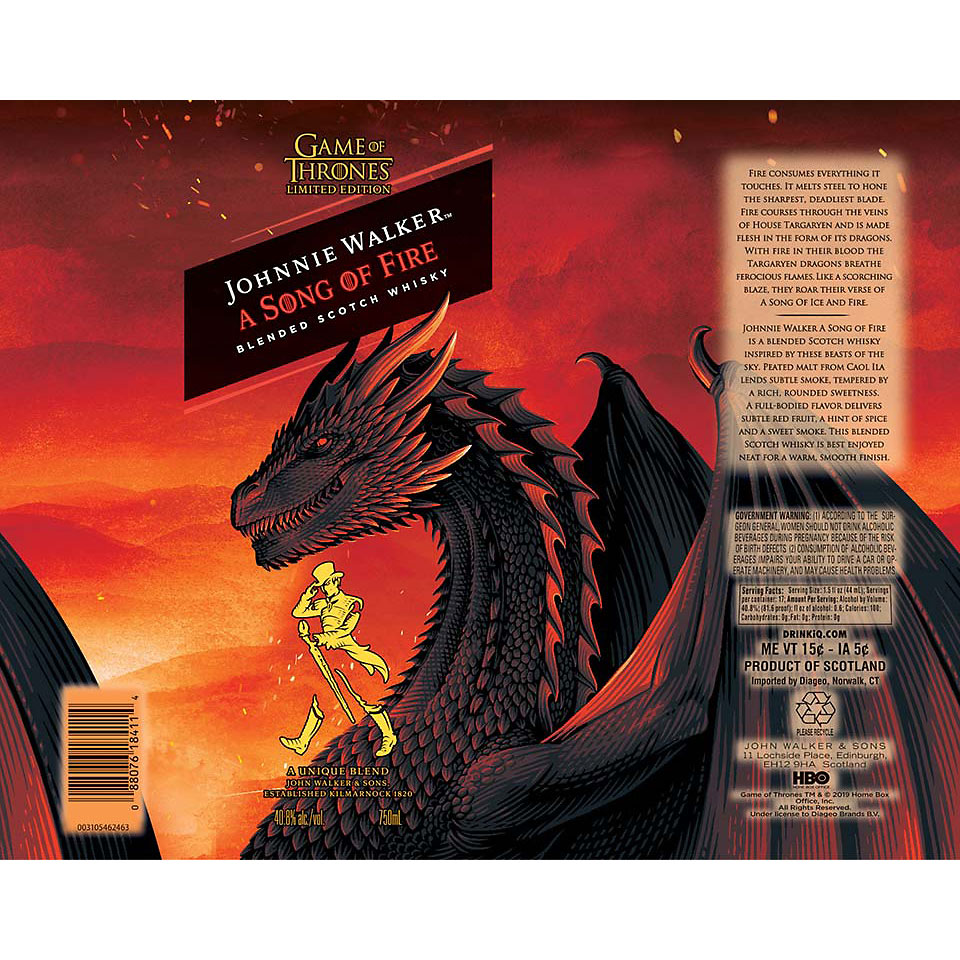 Spirits Game Of Thrones Johnnie Walker A Song Of Fire Scotch