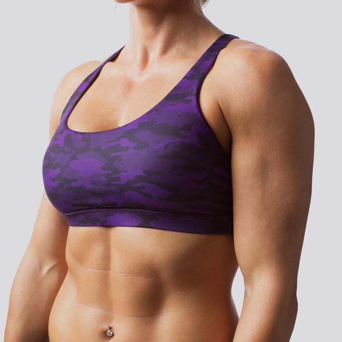 purple sports bra