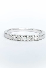 Diamond 5 Stone Ring White Gold 14k