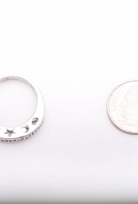 Diamond Heart, Moon, & Star Ring 14k White Gold