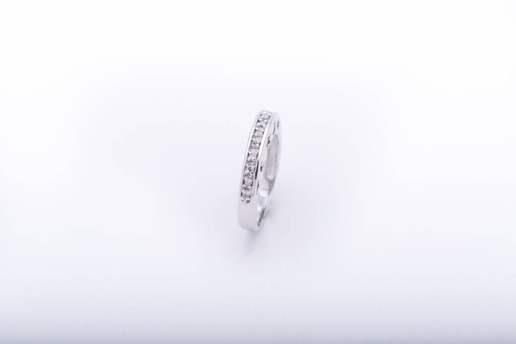 Diamond Heart, Moon, & Star Ring 14k White Gold