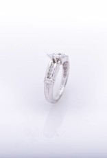 Marquise Diamond Engagement Ring 14 White Gold