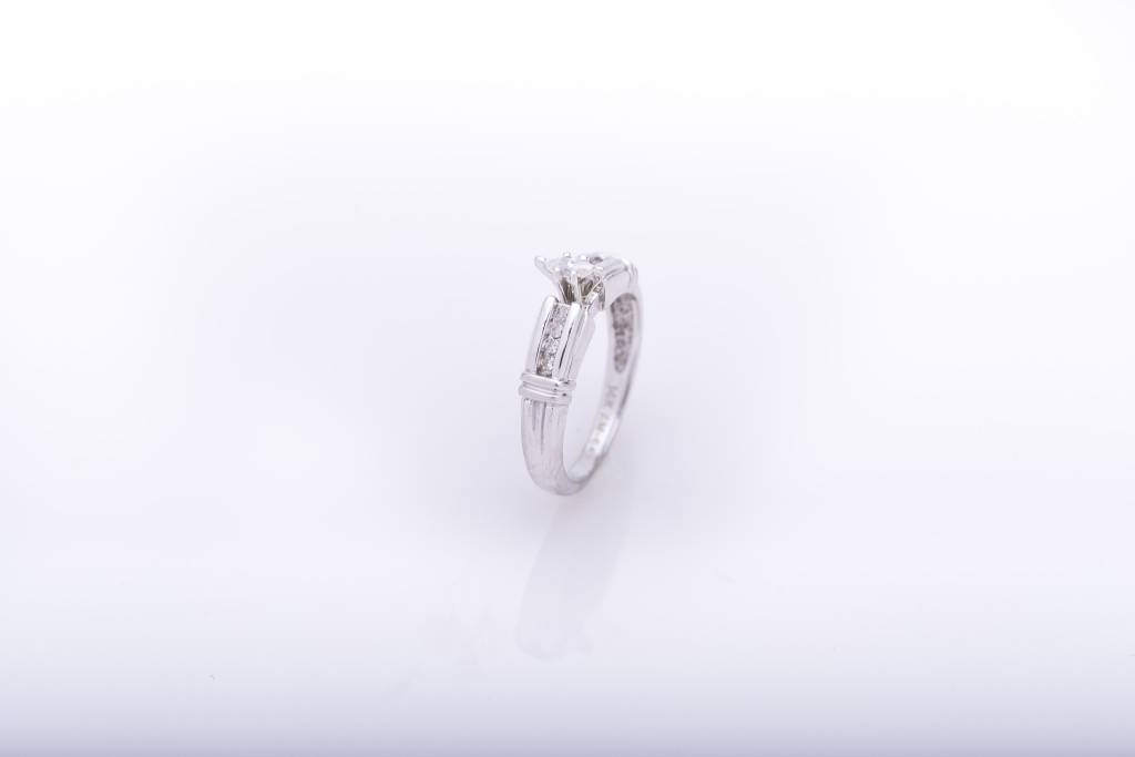 Marquise Diamond Engagement Ring 14 White Gold