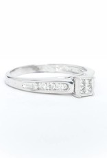 Princess Cut Quad Diamond Ring 14k White Gold